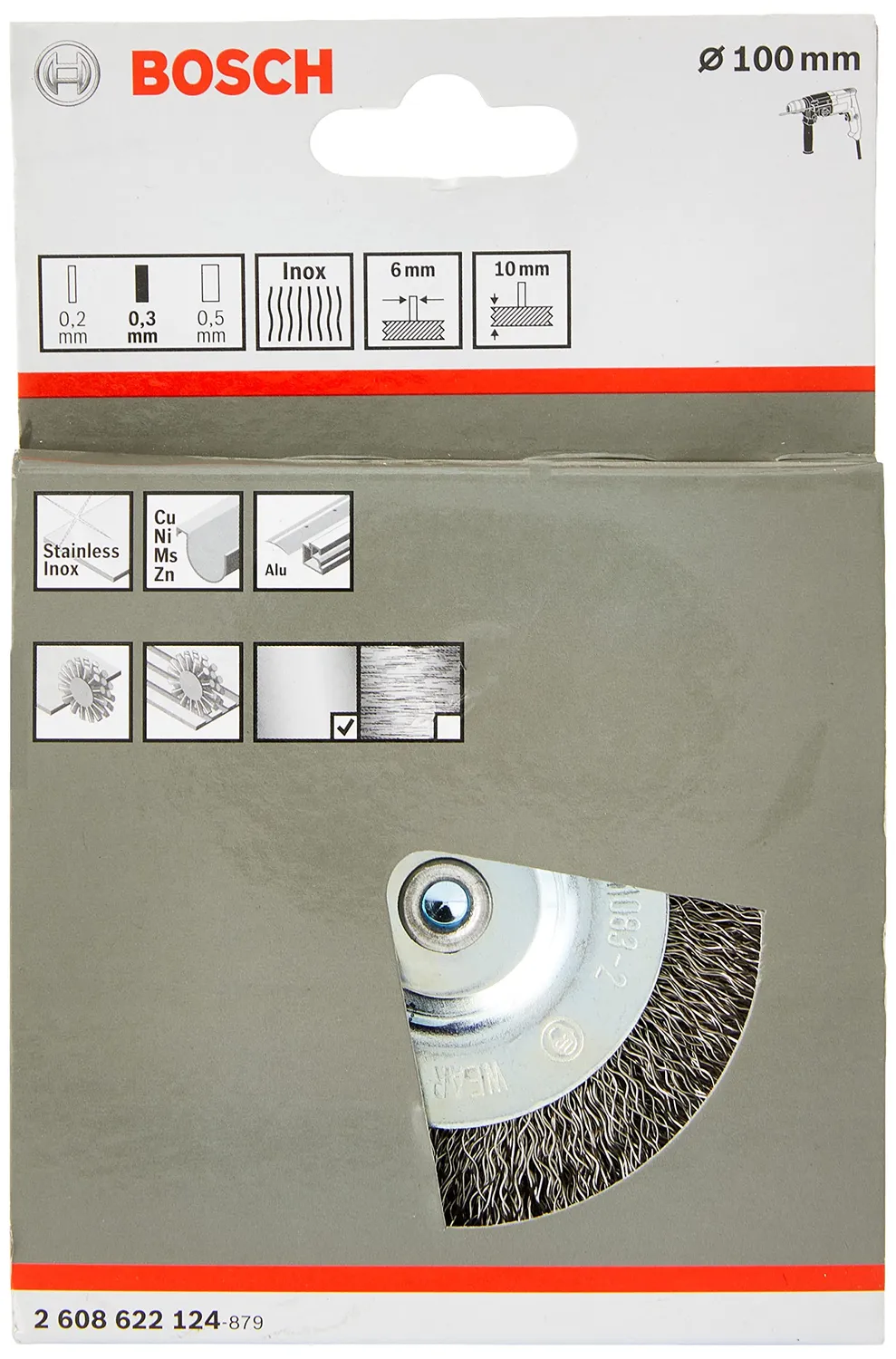 Bosch Expert PRO Inox Clean spazzola a disco 100 mm acciaio