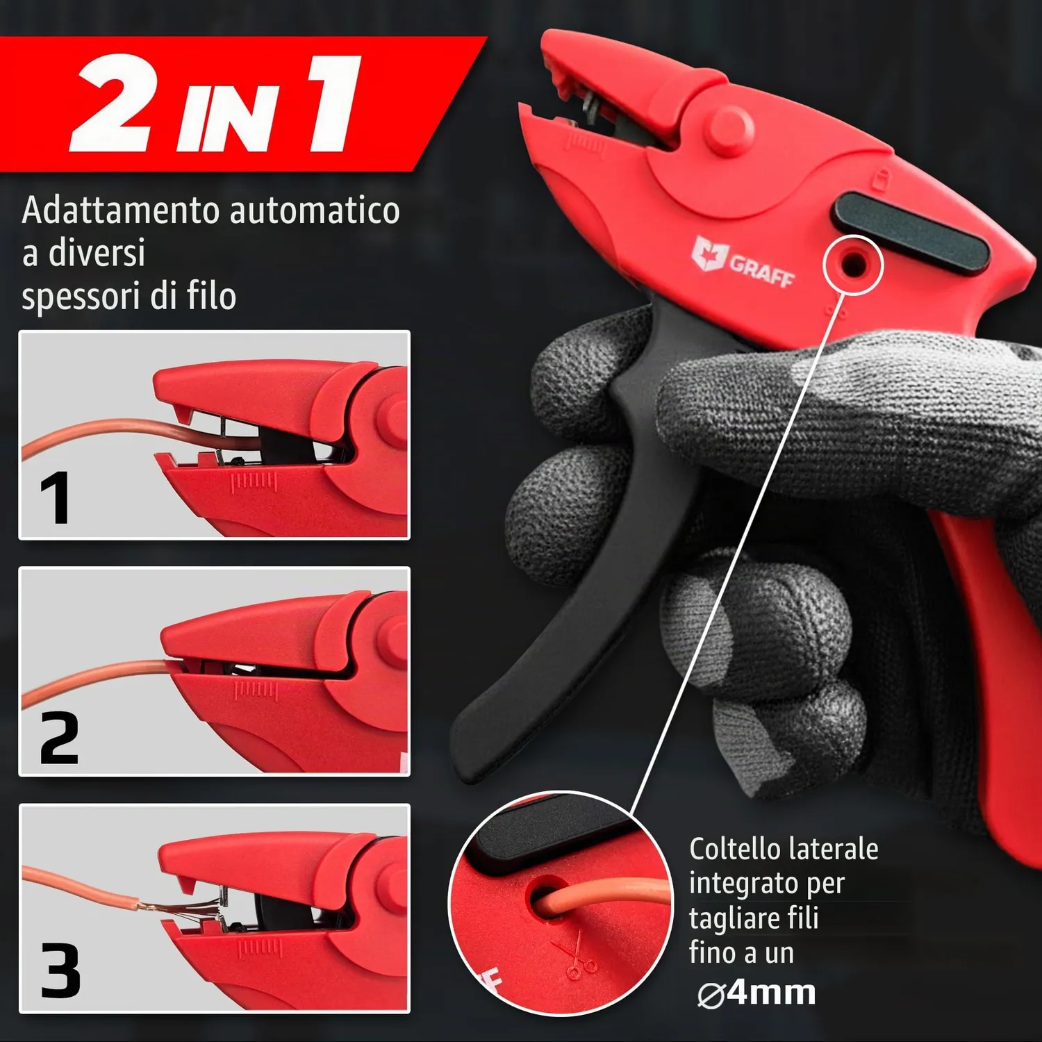 Graff Pinza Spellafili 0,2-6 mm con Taglierina 4 mm