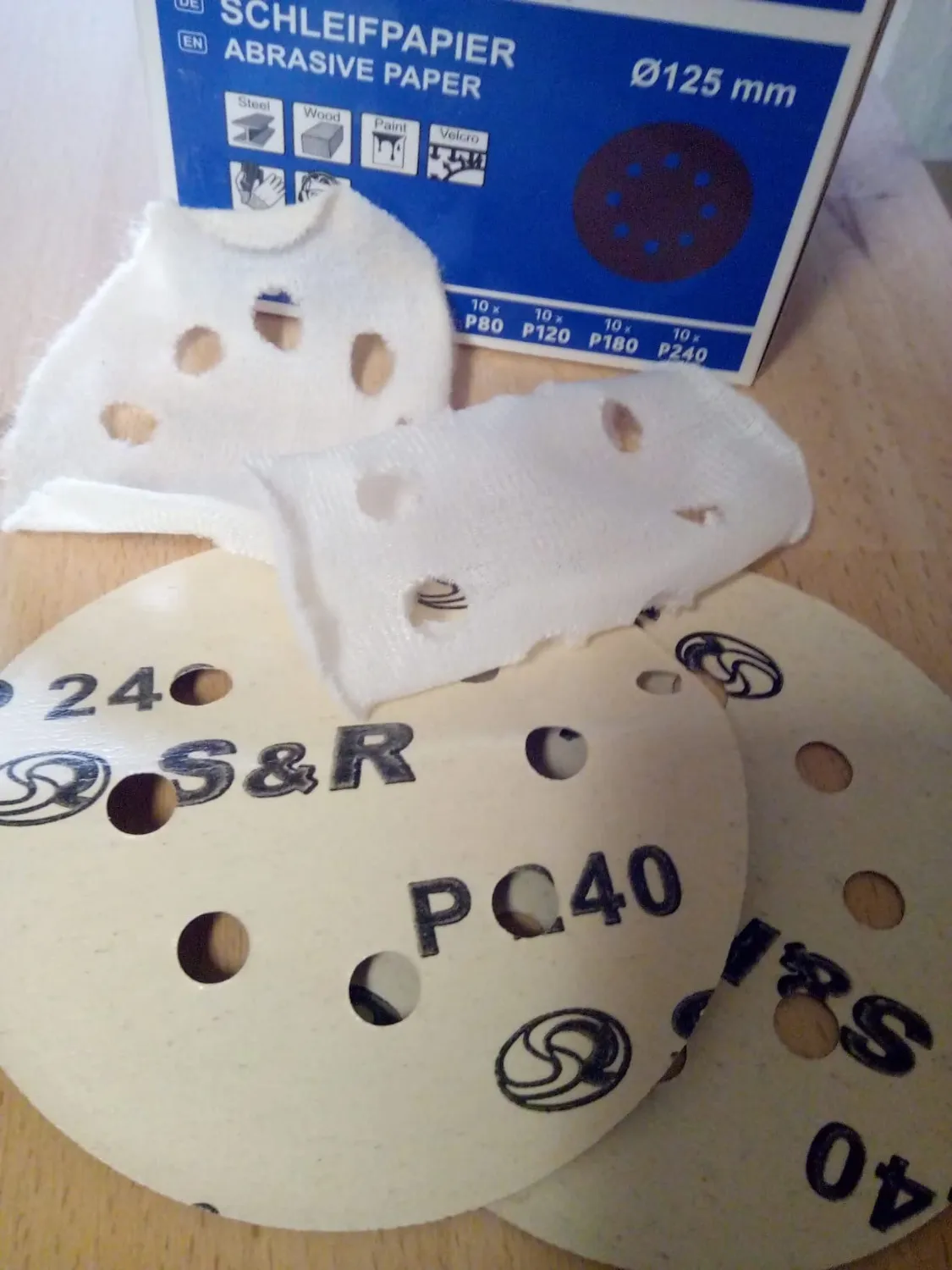 S&R 60 Dischi Abrasivi 125 mm P40-P240 per Orbitale