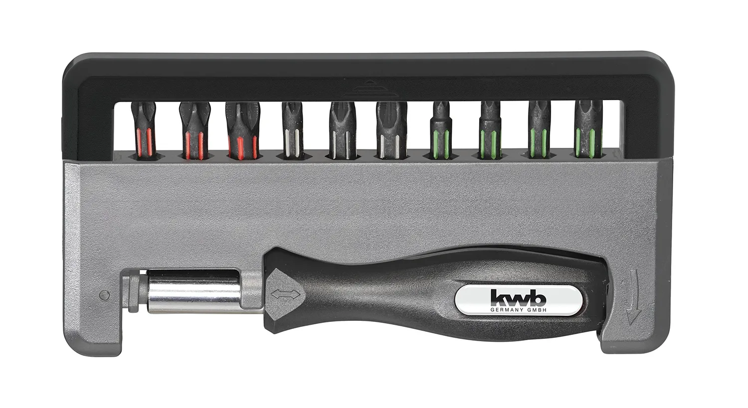 KWB 154020 Bit-Box titanio set bit 12 pezzi con portabit