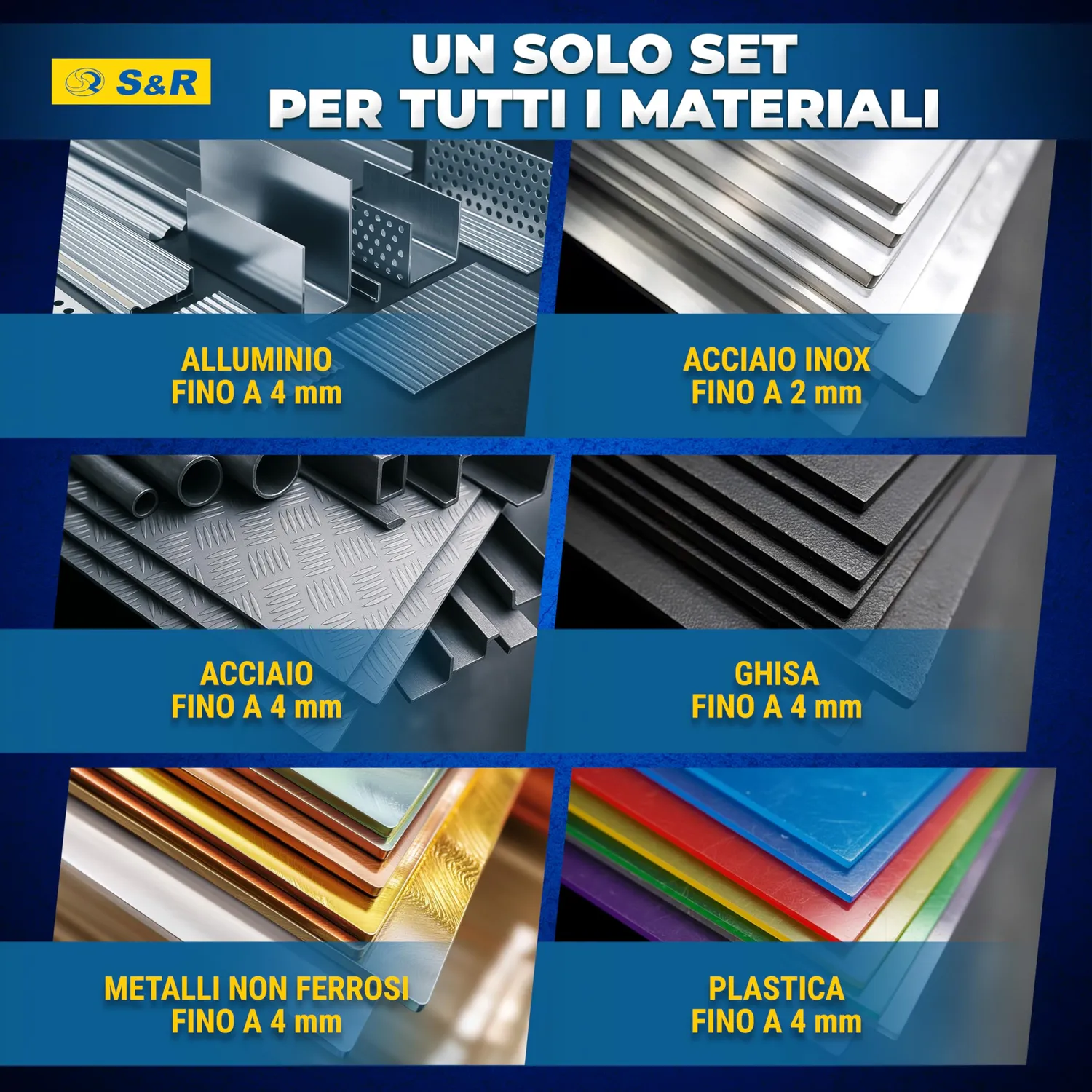 S&R Set 5 Seghe a Tazza HSS 16-30 mm per Metallo