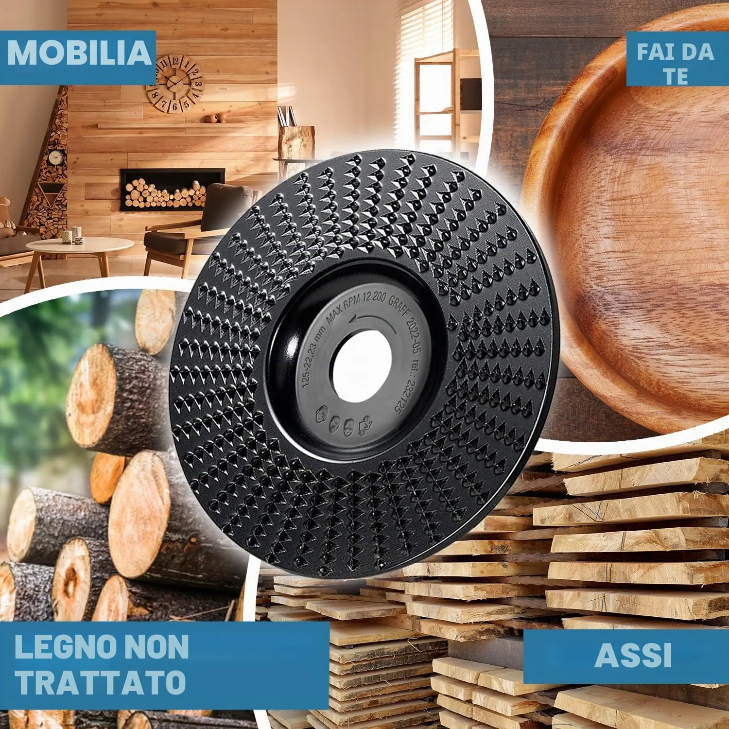 Graff disco raspa legno 125 mm intaglio smerigliatrice