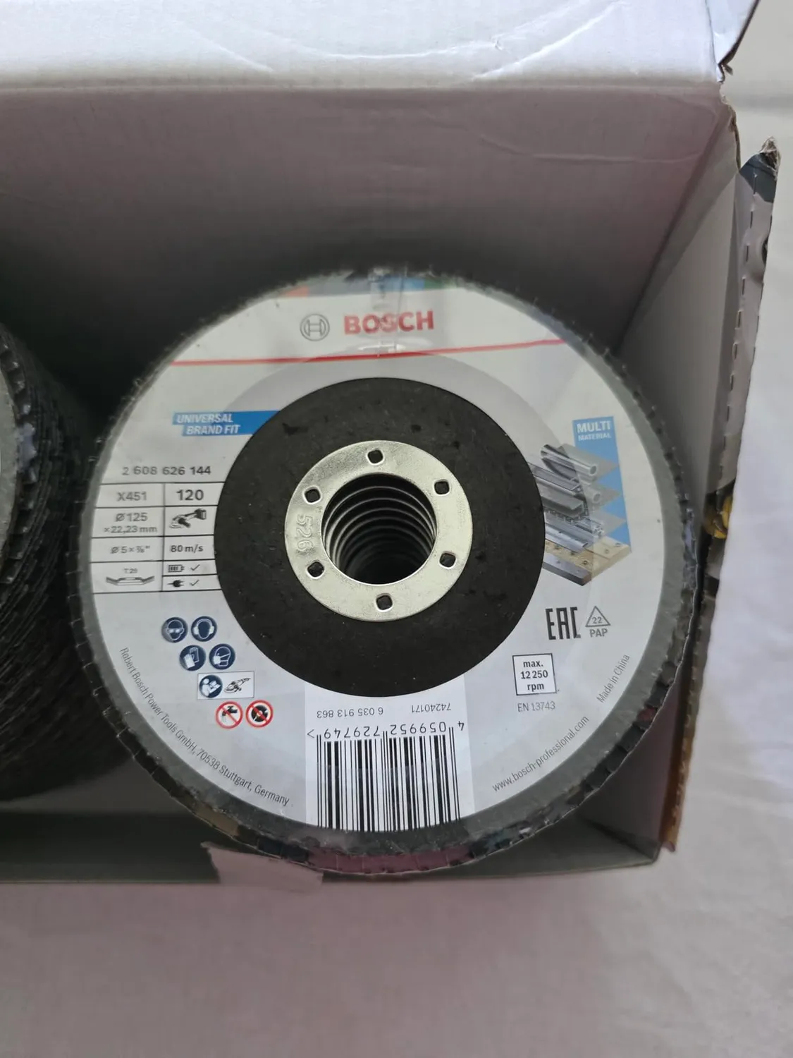 Bosch Expert X451 dischi lamellari 125 mm set 60 pezzi grana assortita