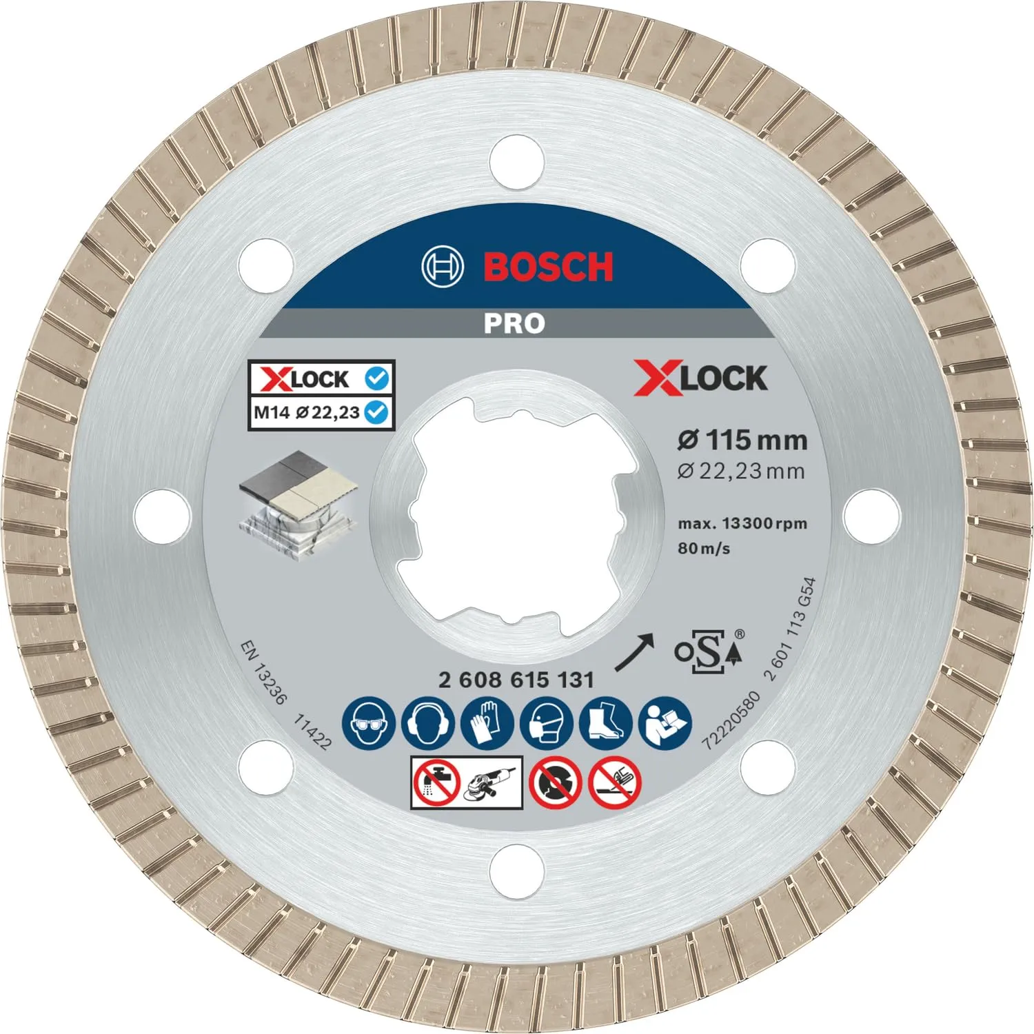 Bosch Expert PRO Ceramic Disco Diamantato X-Lock 125 mm Gres