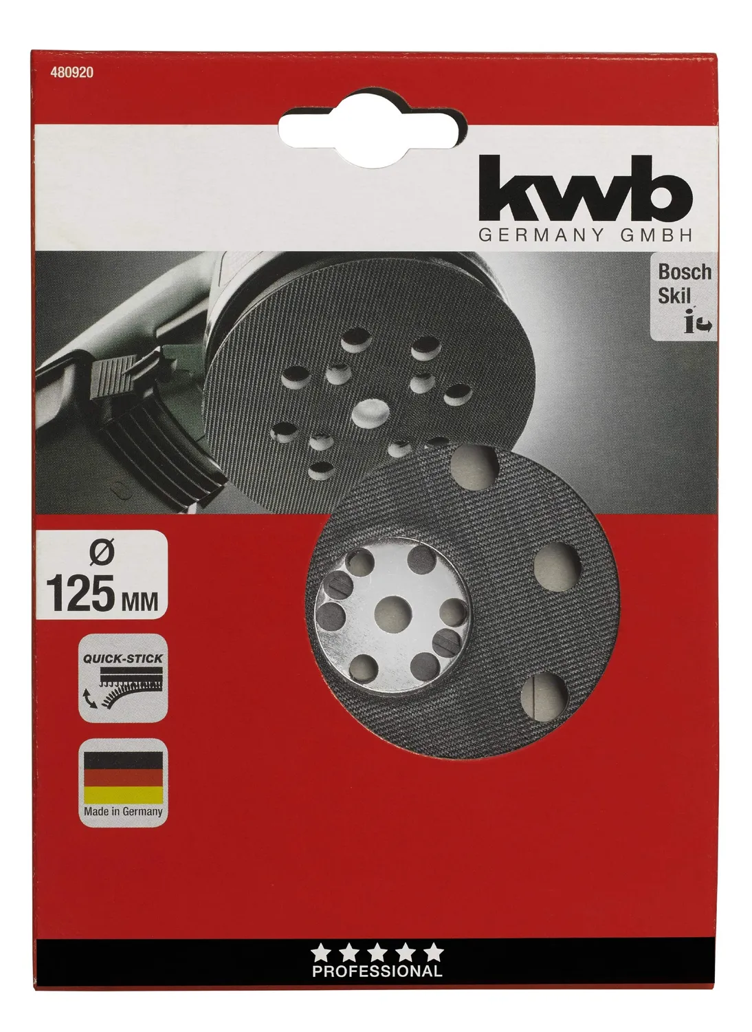 KWB Quick-Stick 4809-20 platorello forato 125 mm