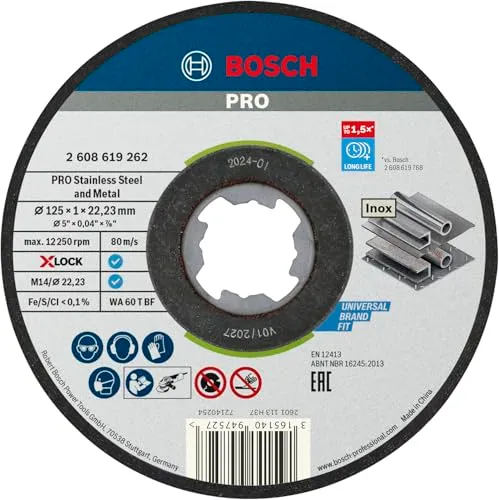 Bosch Expert PRO disco taglio inox 125 mm X-Lock per metallo