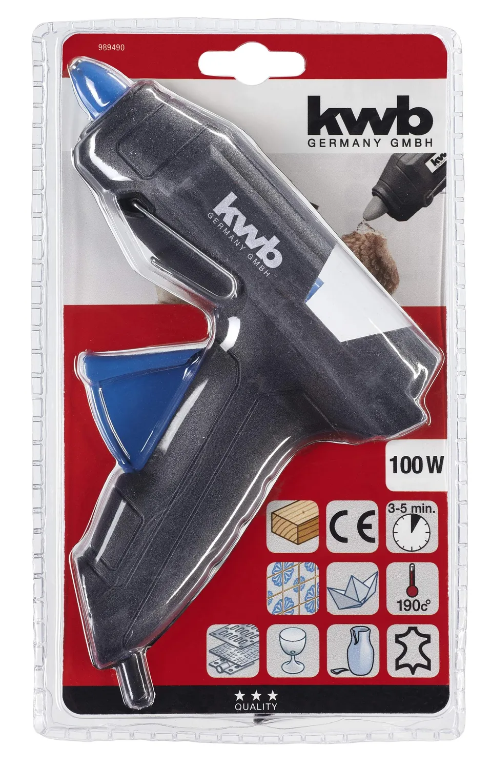 KWB 989490 Pistola Colla Caldo 20W 11 mm Hobbistica