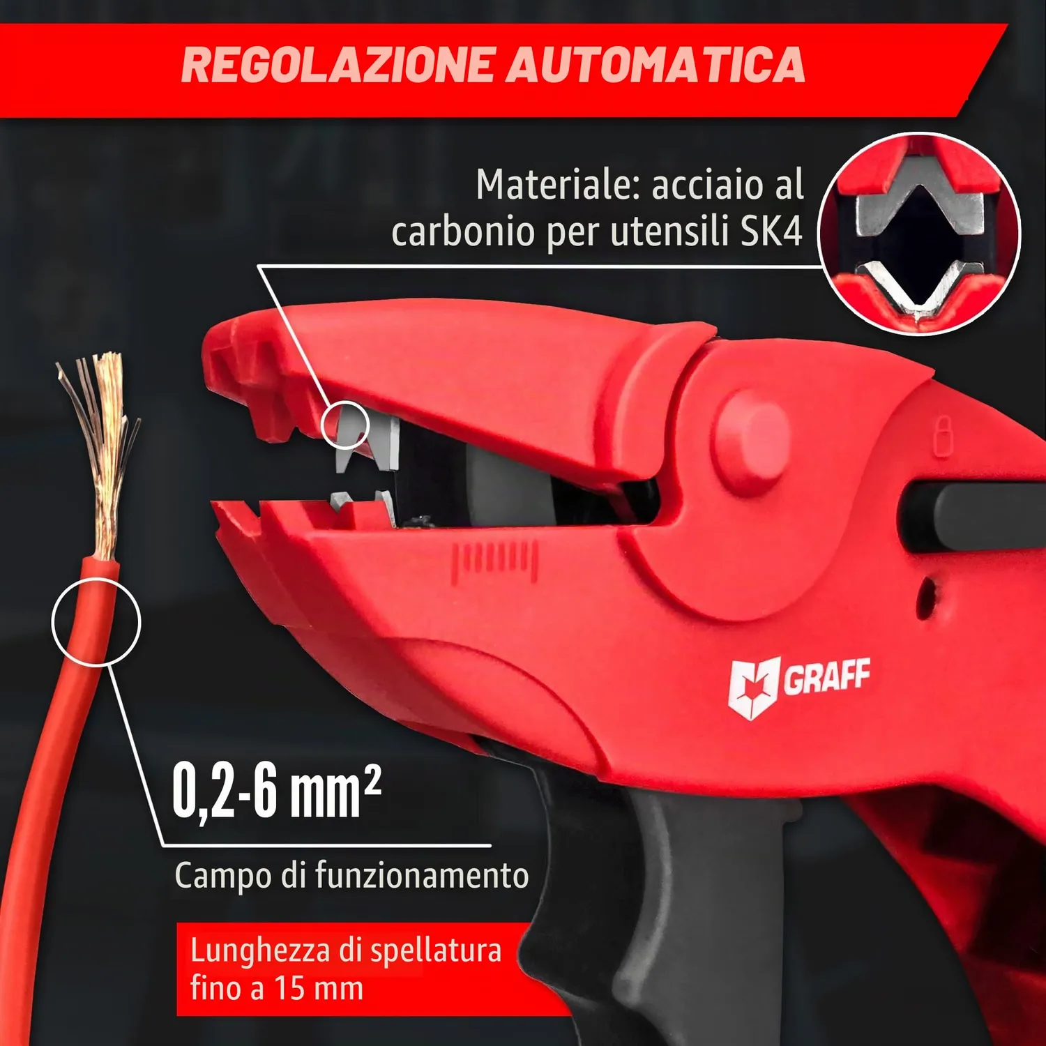 Graff Pinza Spellafili 0,2-6 mm con Taglierina 4 mm