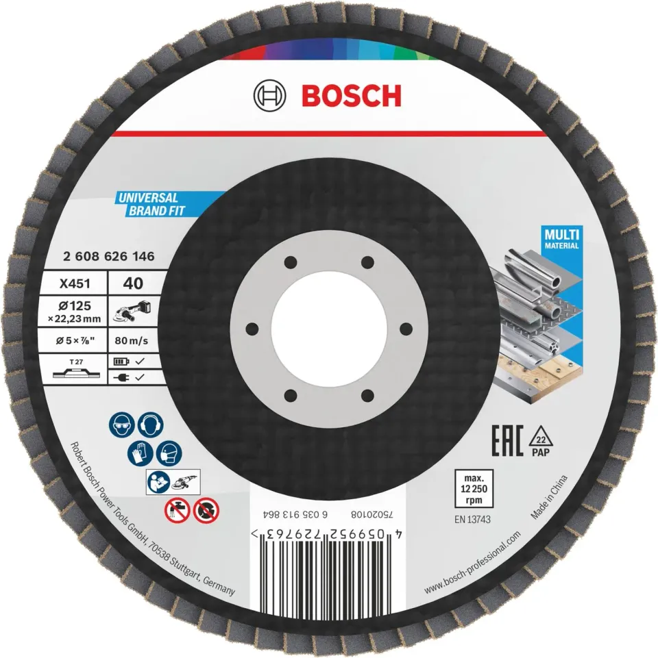 Bosch Expert X451 disco lamellare 125 mm G40 15 pezzi T27