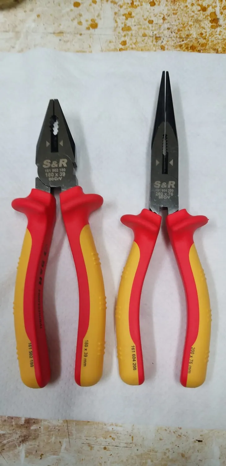 S&R Pinza Elettricista Universale 200 mm VDE 1000V