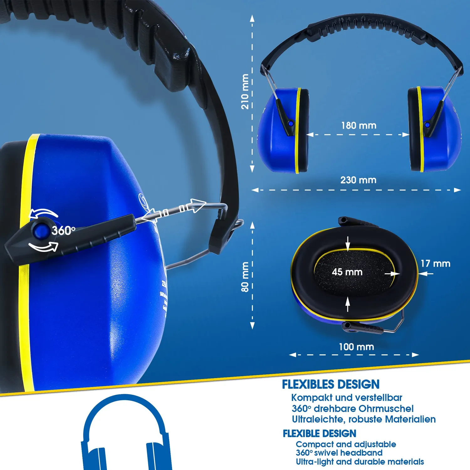 S&R cuffie antirumore SNR 31,3 dB Defender leggere