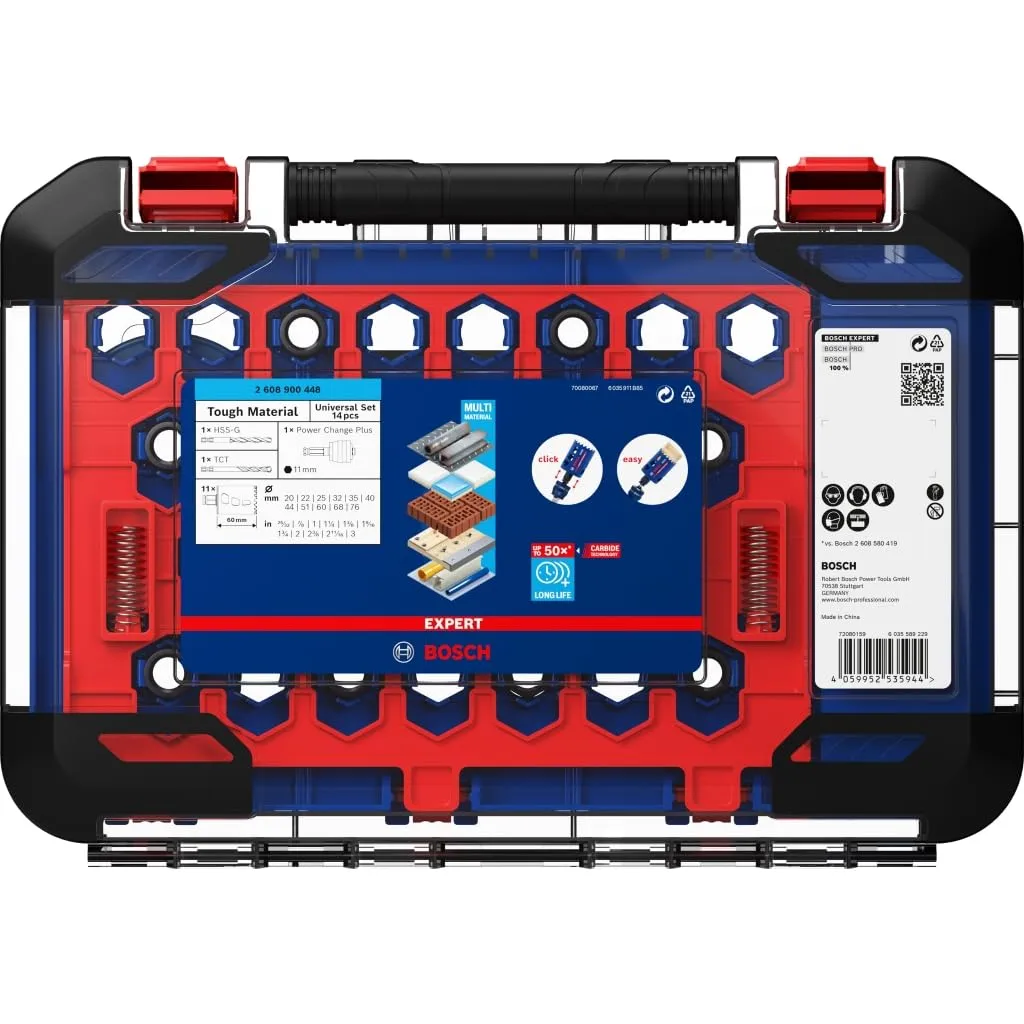 Bosch Expert Tough Material set seghe a tazza 14 pz 20-76 mm