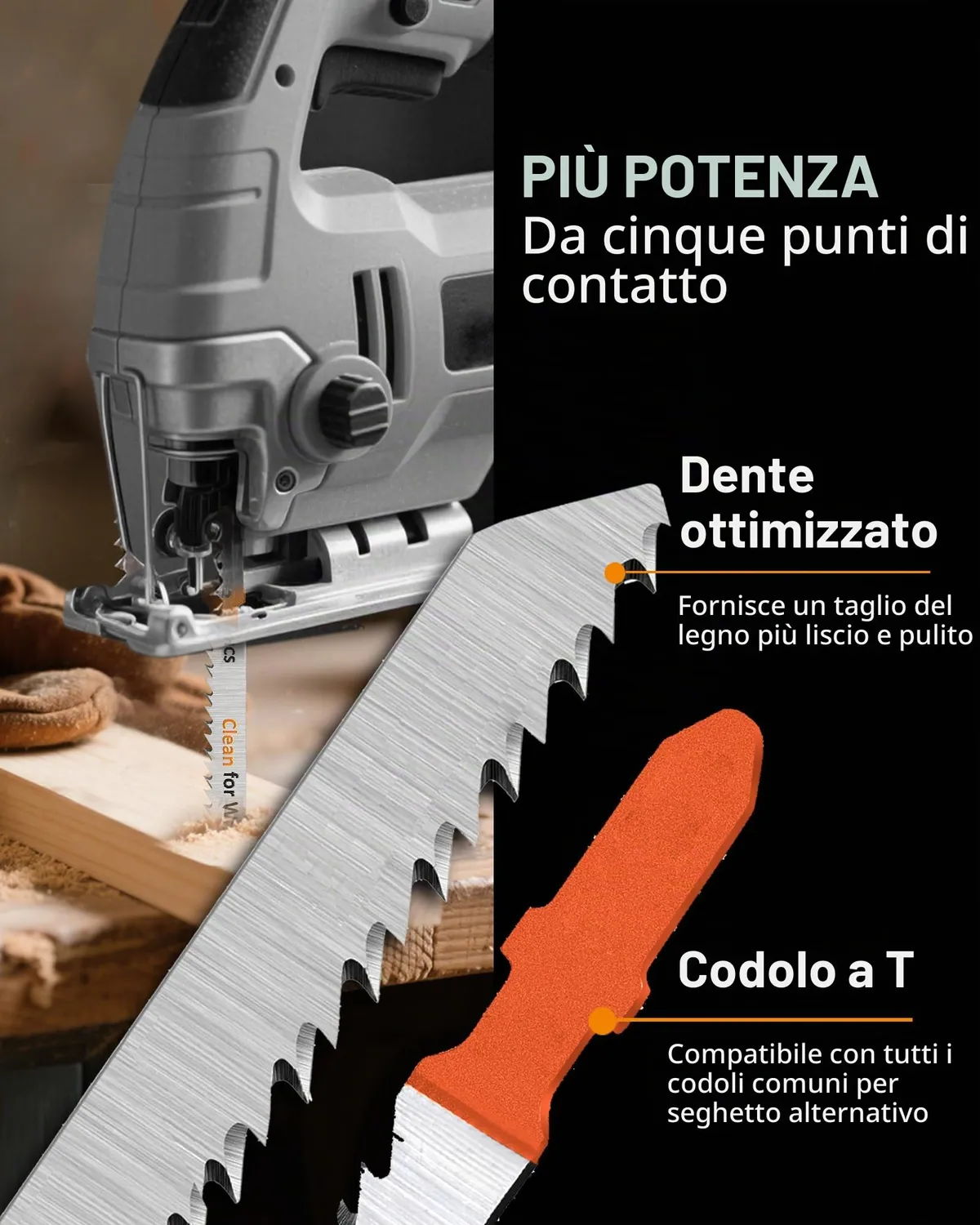 BGTEC set lame seghetto alternativo 50 pz attacco T HCS HSS