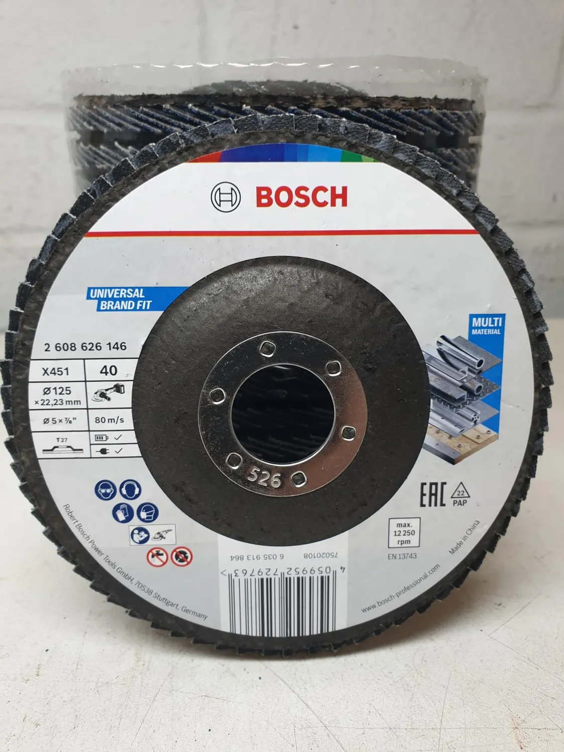 Bosch Expert X451 disco lamellare 125 mm G40 15 pezzi T27