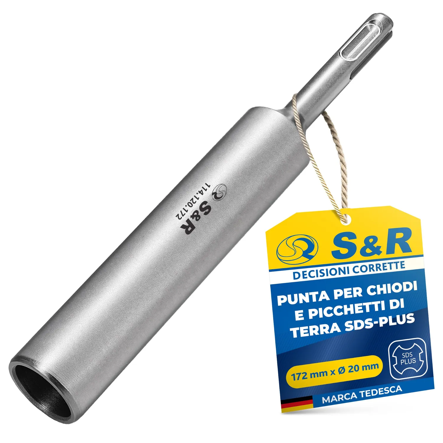S&R scalpello SDS-Plus piastrelle 165x75 mm angolato