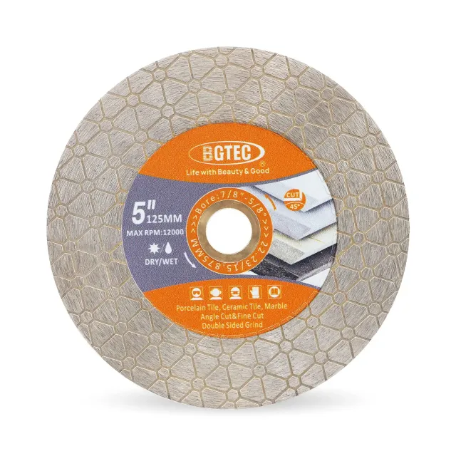 BGTEC disco diamantato 125 mm triangolare per gres ceramica