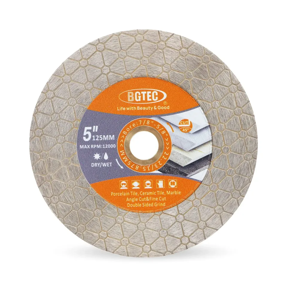 BGTEC disco diamantato 125 mm triangolare per gres ceramica
