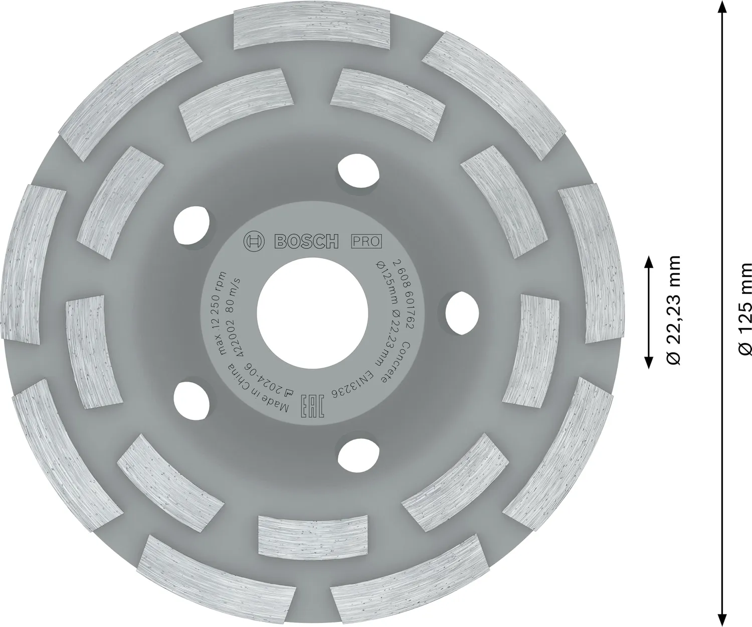 Bosch Expert disco diamantato 125 mm cemento