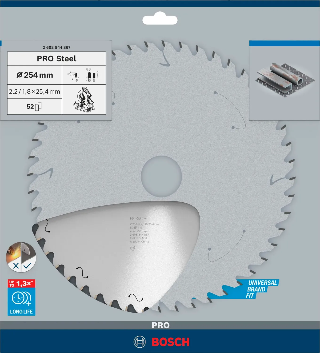 Bosch PRO Steel lama circolare 254 mm T52 25,4 mm acciaio