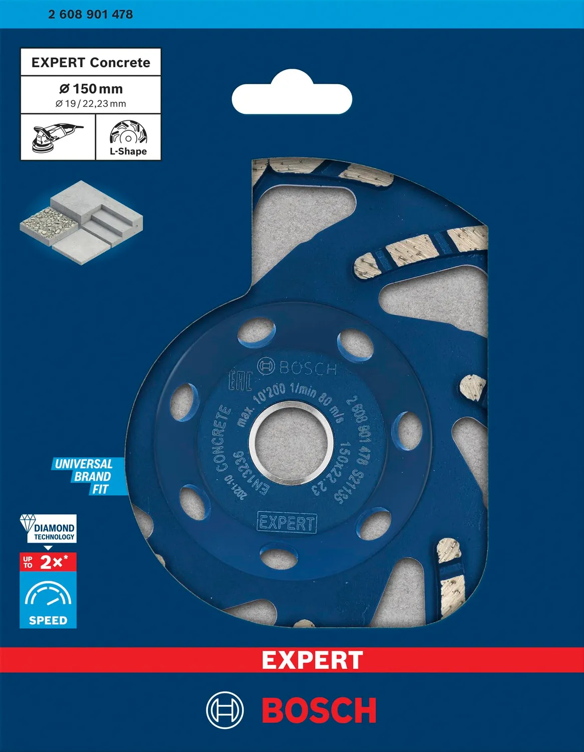 Bosch Expert Concrete mola a tazza diamantata 150 mm calcestruzzo