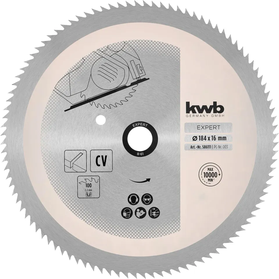 KWB lama circolare 184x16 mm 100 denti CV legno fine