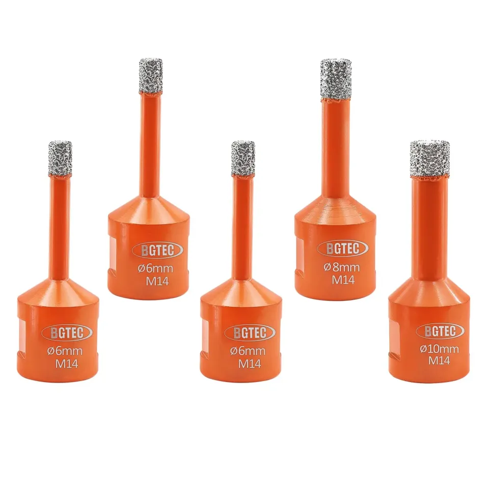 BGTEC Set 19 punte diamantate 5pz 6-10mm M14 gres