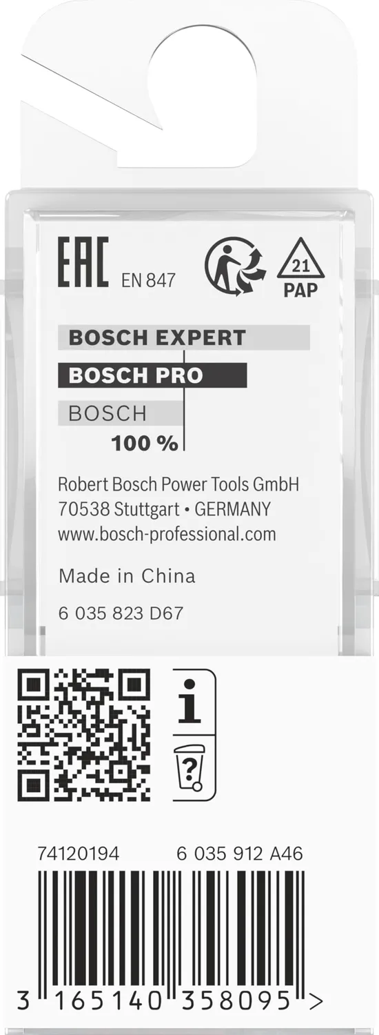 Bosch 2608628348 fresa per rifilare legno metallo duro