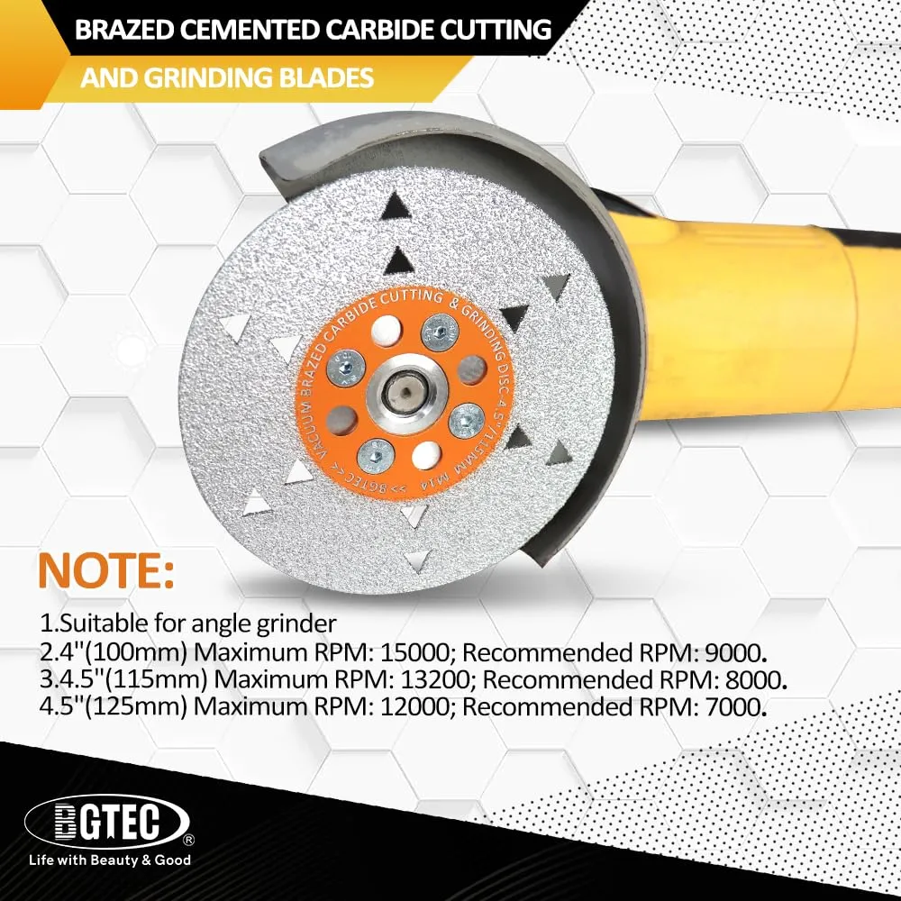 BGTEC lama legno 125 mm M14 doppio lato carburo
