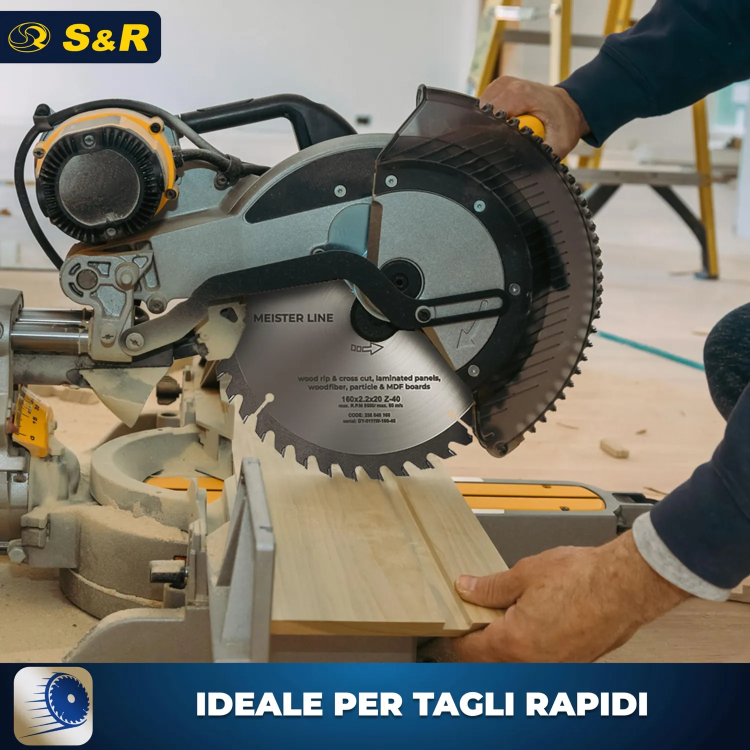S&R Meister Wood Lama Circolare 160x20 40 Denti per Legno