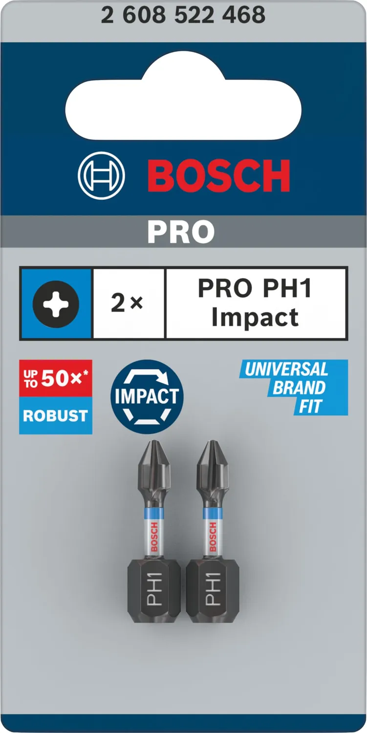 Bosch Expert PRO Impact bit PH1 25mm 2 pezzi