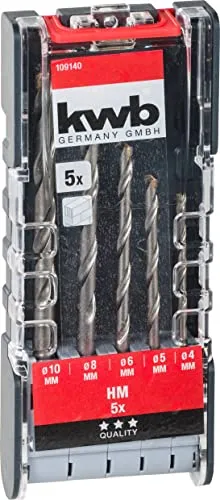 KWB PowerBox punte muratura 5 pz 4-10 mm placchetta dura