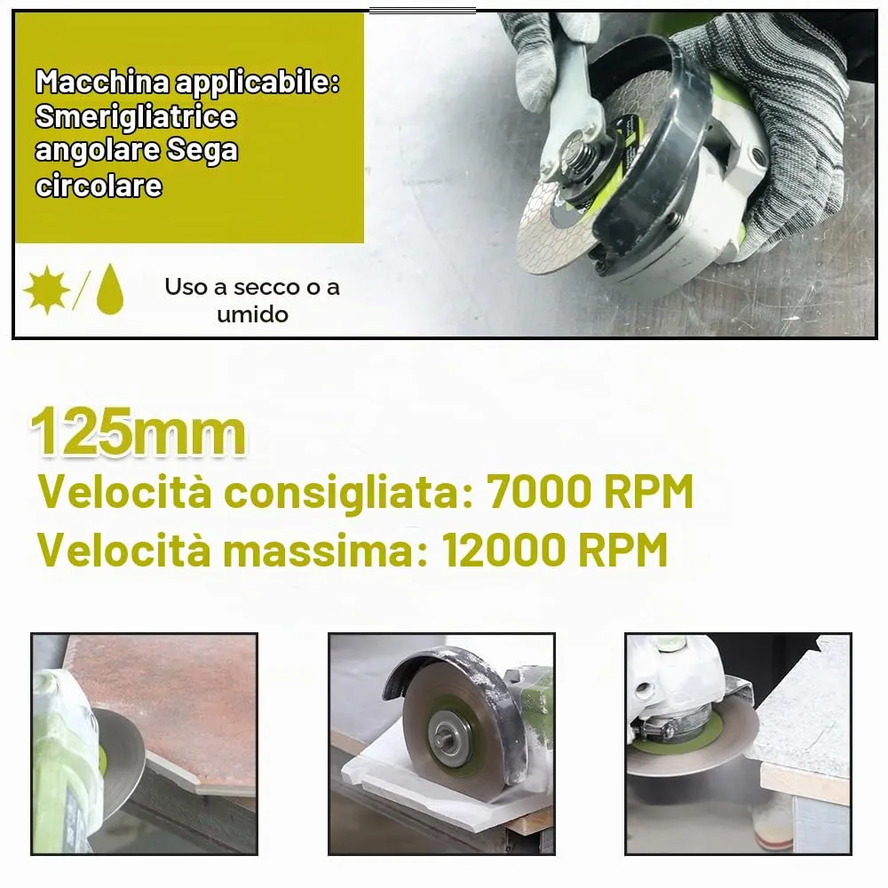 SANLEETEK disco diamantato 125 mm per piastrelle