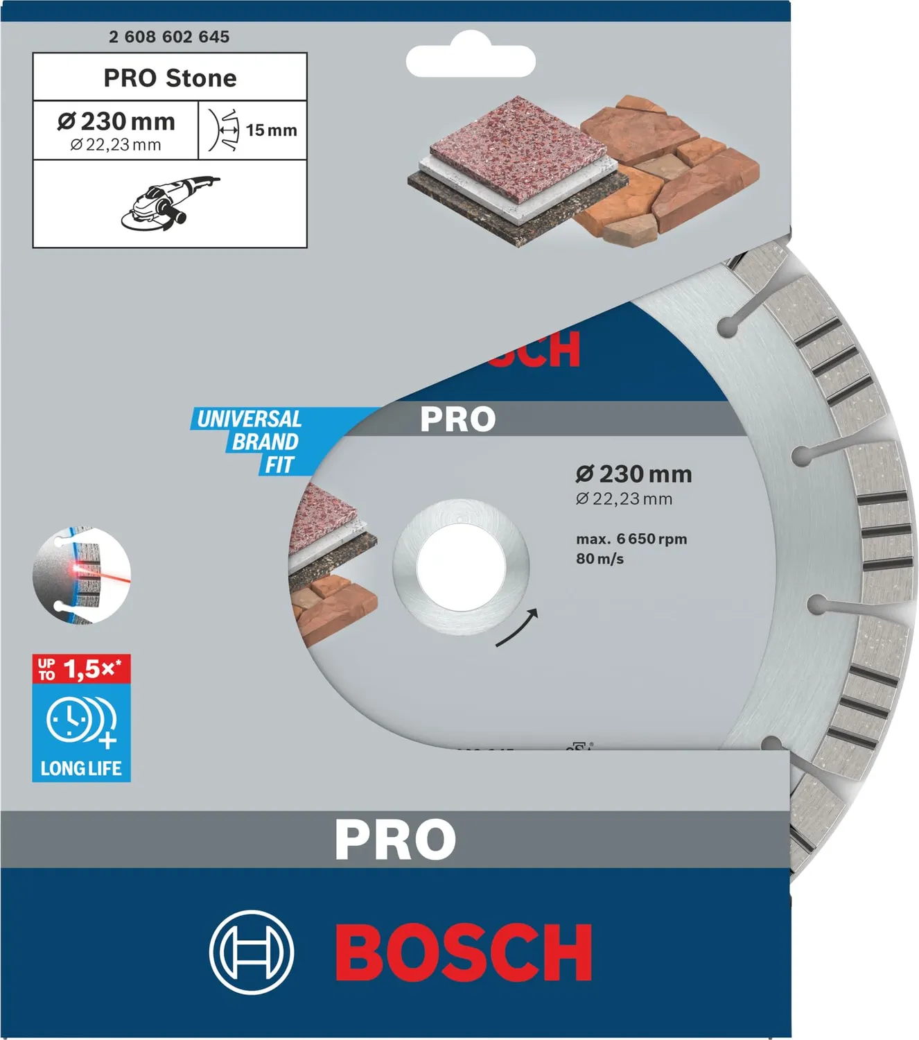 Bosch Expert PRO Stone Disco Diamantato 230mm Pietra