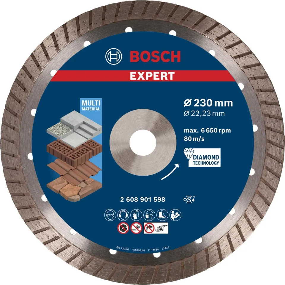 Bosch Expert Multi Material disco diamantato 230 mm turbo