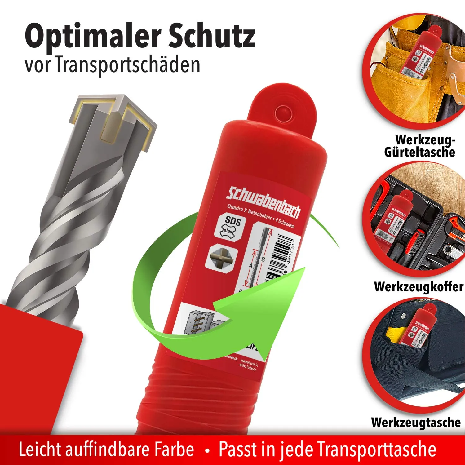 Schwabenbach punta SDS-Plus calcestruzzo 12x800 mm 5 taglienti