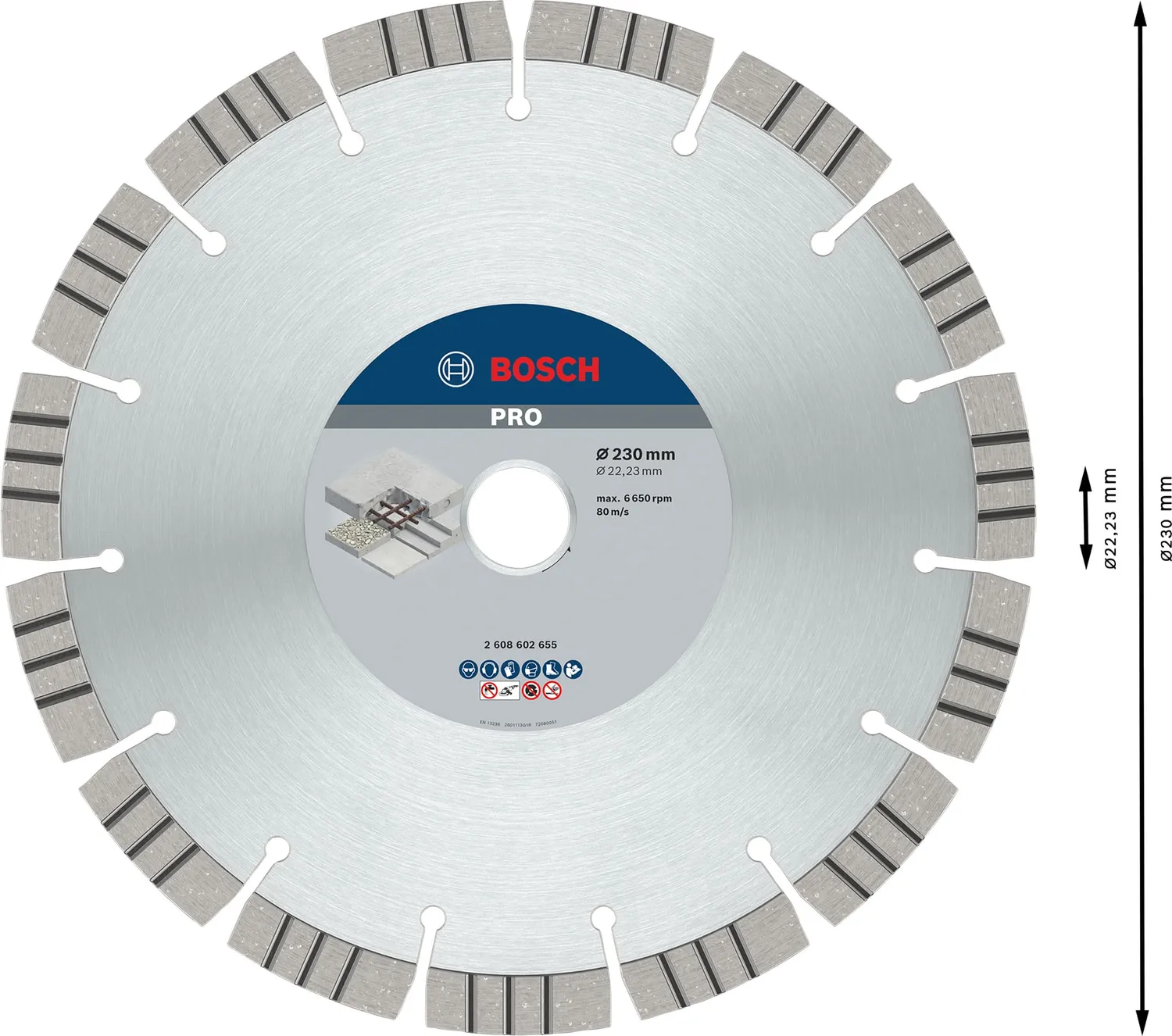 Bosch Expert PRO Concrete Disco Diamantato 230mm Cemento
