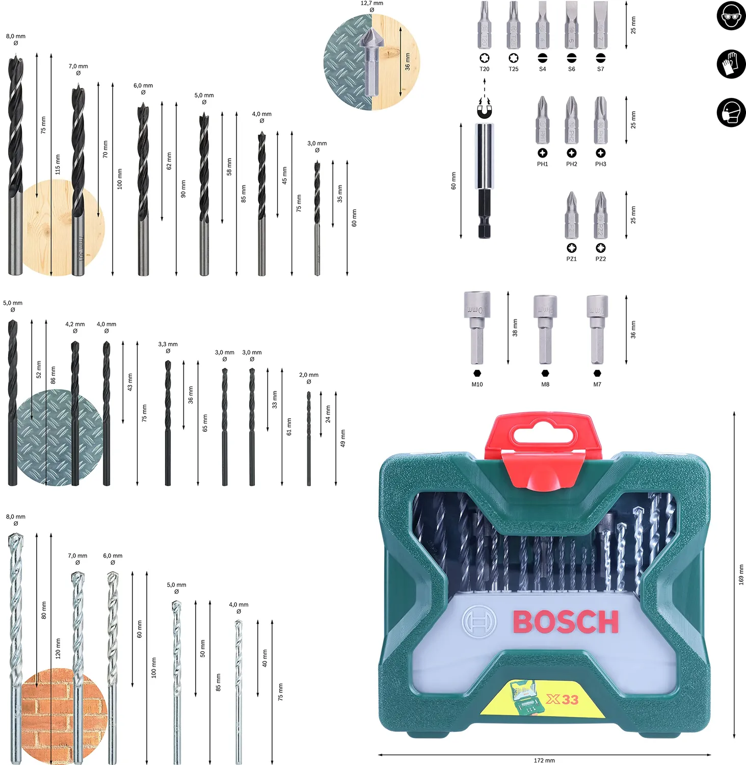 Bosch Expert X-Line set foratura avvitamento 33 pezzi