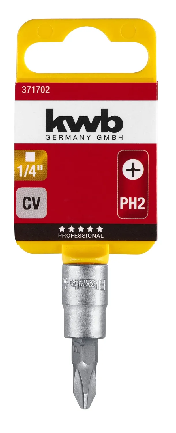 KWB 3717-02 bussola bit Phillips PH2 attacco 1/4"
