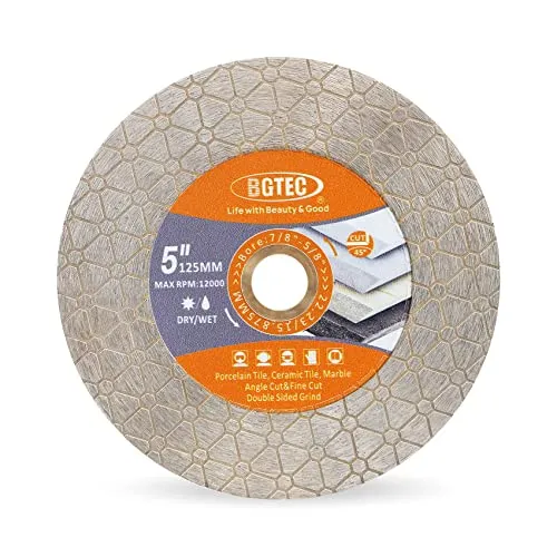 BGTEC disco diamantato 125 mm triangolare per gres ceramica