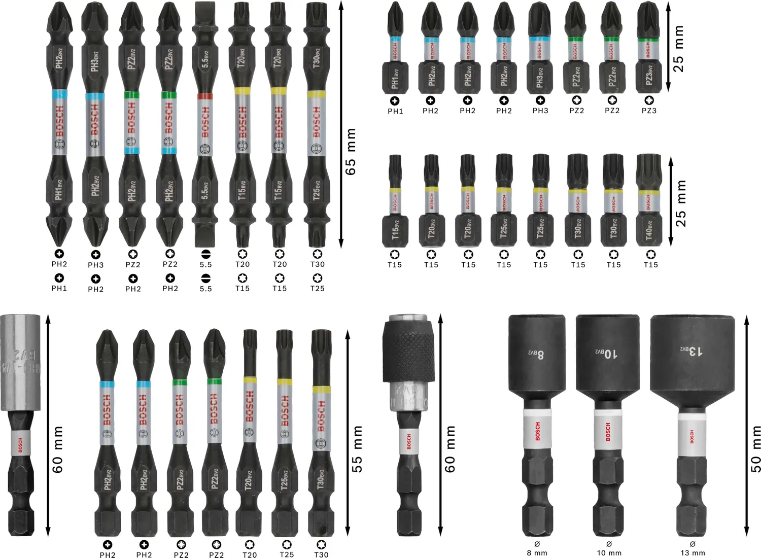 Bosch Expert Pro Impact set bit 36 pz per avvitatori