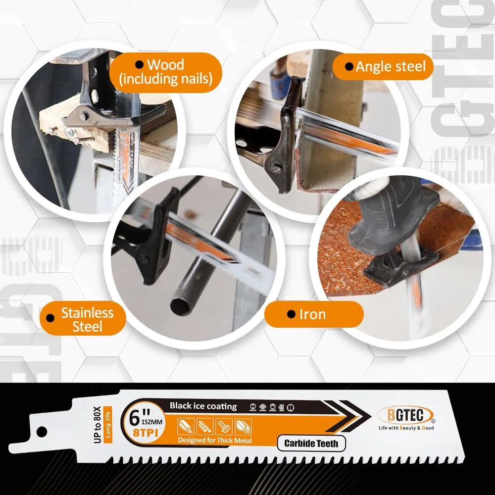 BGTEC lame gattuccio metallo 152mm 4 pezzi carburo