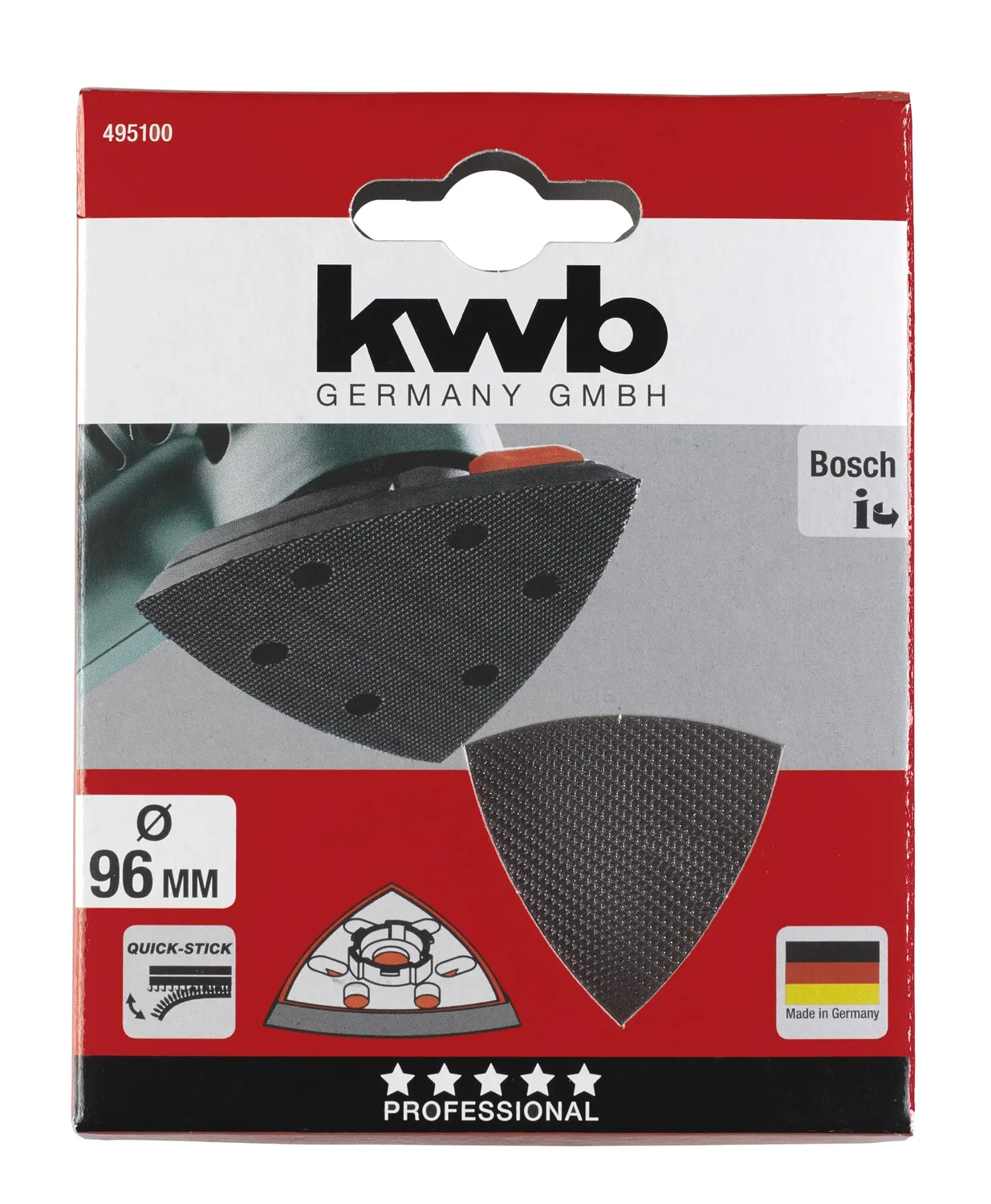KWB 495100 Quick Stick Platorello Delta 93mm Velcro