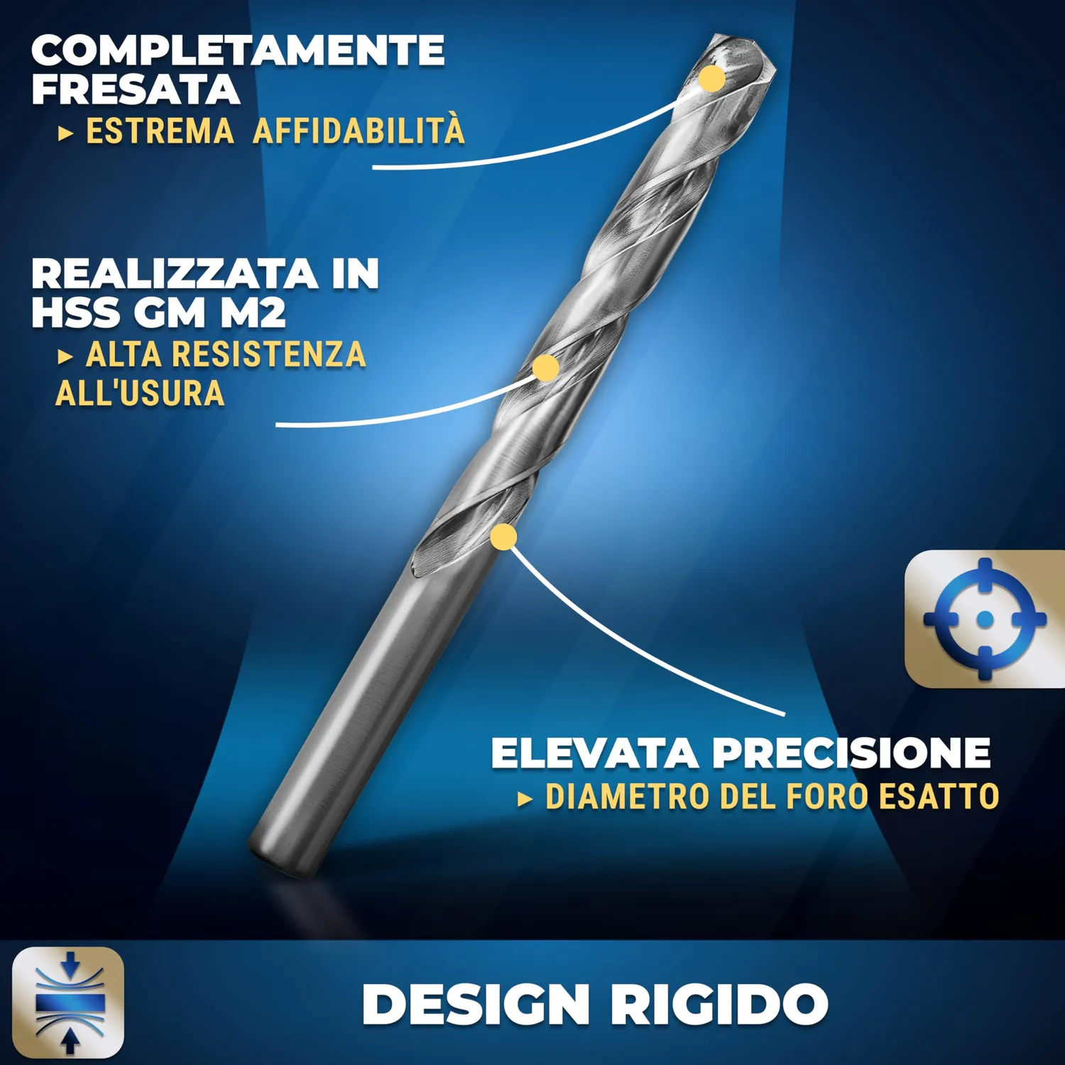 S&R set 19 punte metallo HSS 1-10 mm cassetta