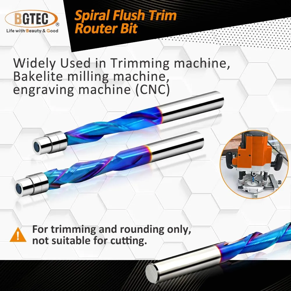 BGTEC fresa a spirale compressione 6 mm metallo duro