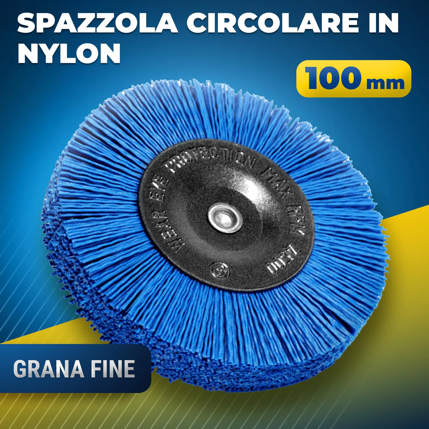 S&R Spazzola Nylon Morbida Trapano 100 mm 1/4"