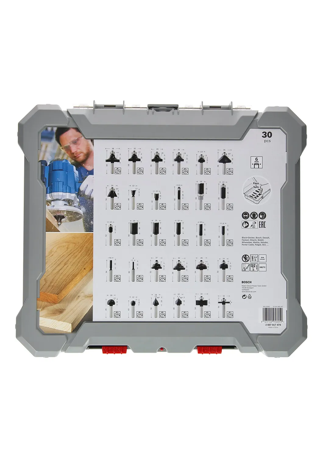 Bosch Expert Set Frese Legno 30 Pz Gambo 8 mm