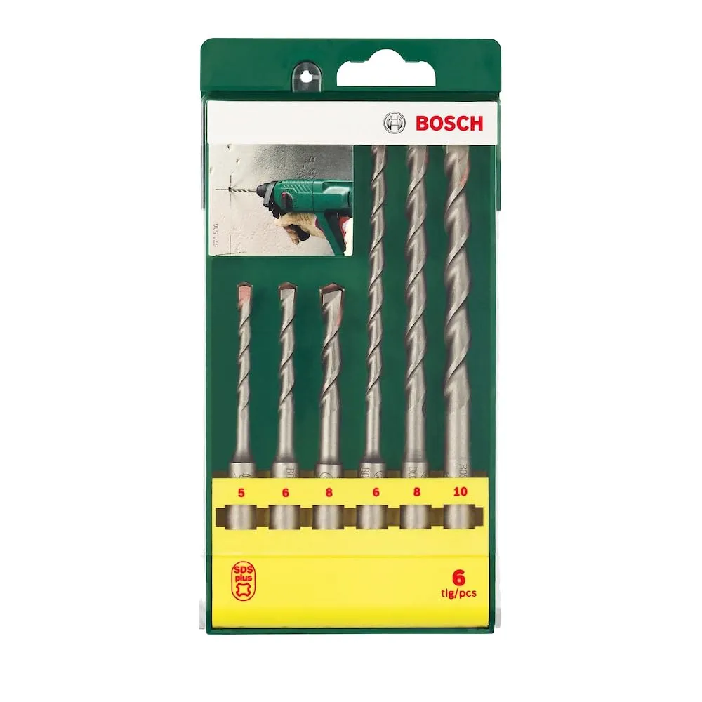Bosch 2607019447 set 6 punte SDS-Plus 5-10 mm calcestruzzo