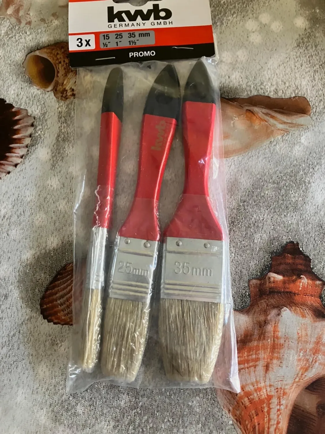 KWB 030990 set 3 pennelli piatti smalto 15-35 mm