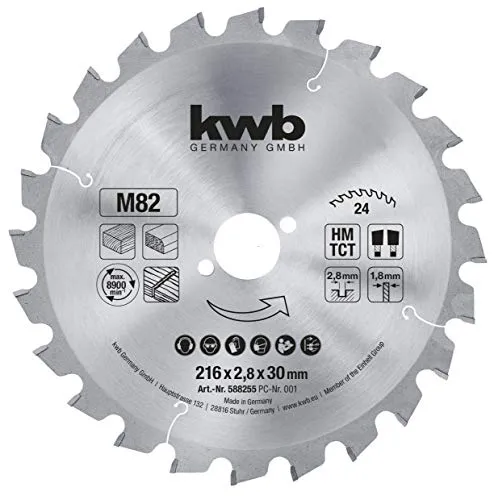 KWB 588255 lama circolare 216x30 mm Z24 truciolare legno