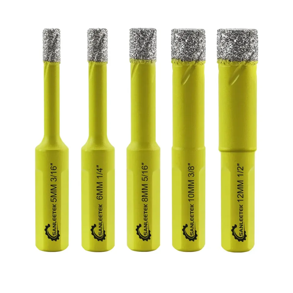 SANLEETEK fresa diamantata 5/6/8/10/12mm 5pz per gres a secco